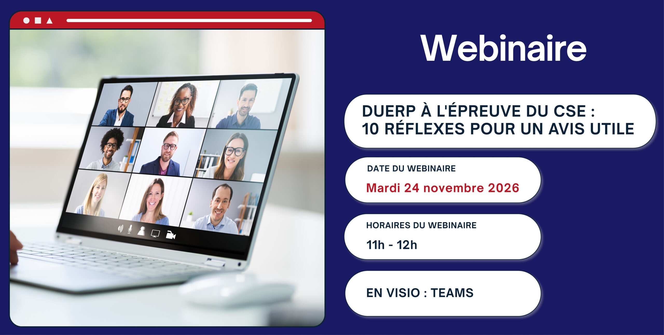 Webinaire, DUERP, Novembre, 2026, CSE